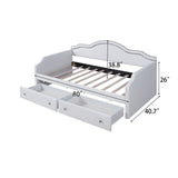 Upholstered Daybed With LED Lights And 2 Drawersme