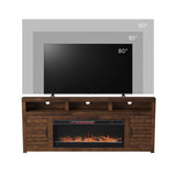 Sausalito - Electric Fireplace TV Stand Console For TVs Up To 95" - Whiskey