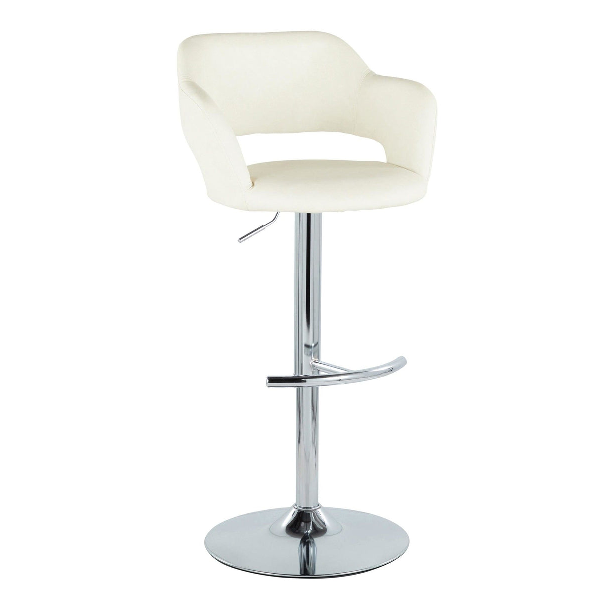 Margarite - Ajustable Barstool With Swivel - Chrome Metal (Set of 2)