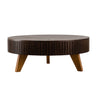 Round Retro Coffee With Solid Wood Legs