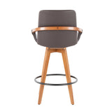 Cosmo - Fixed-Height Counter Stool - Walnut Bamboo Base