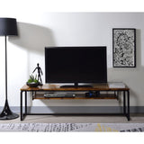 Jurgen - TV Stand - Oak & Black Metal