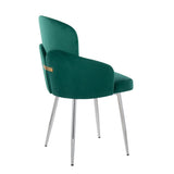 Dahlia - Contemporary Dining Chair (Set of 2) - Chrome Metal