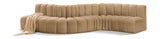 Arc - Velvet 6 Piece Curved Modular Sofa