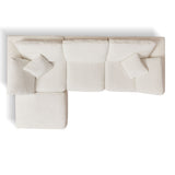 Cloud Sectional Couch, Convertible With Ottoman, 3 Seater Modular Design