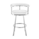 Nolagam - Swivel Bar Stool - Brushed Stainless Steel