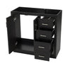 Retro Style Bathroom Vanity, 3 Drawers & Soft Closing Doors