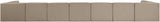 Rummi - Armless Velvet Performance Fabric Upholstered 9 Piece Modular Sectional