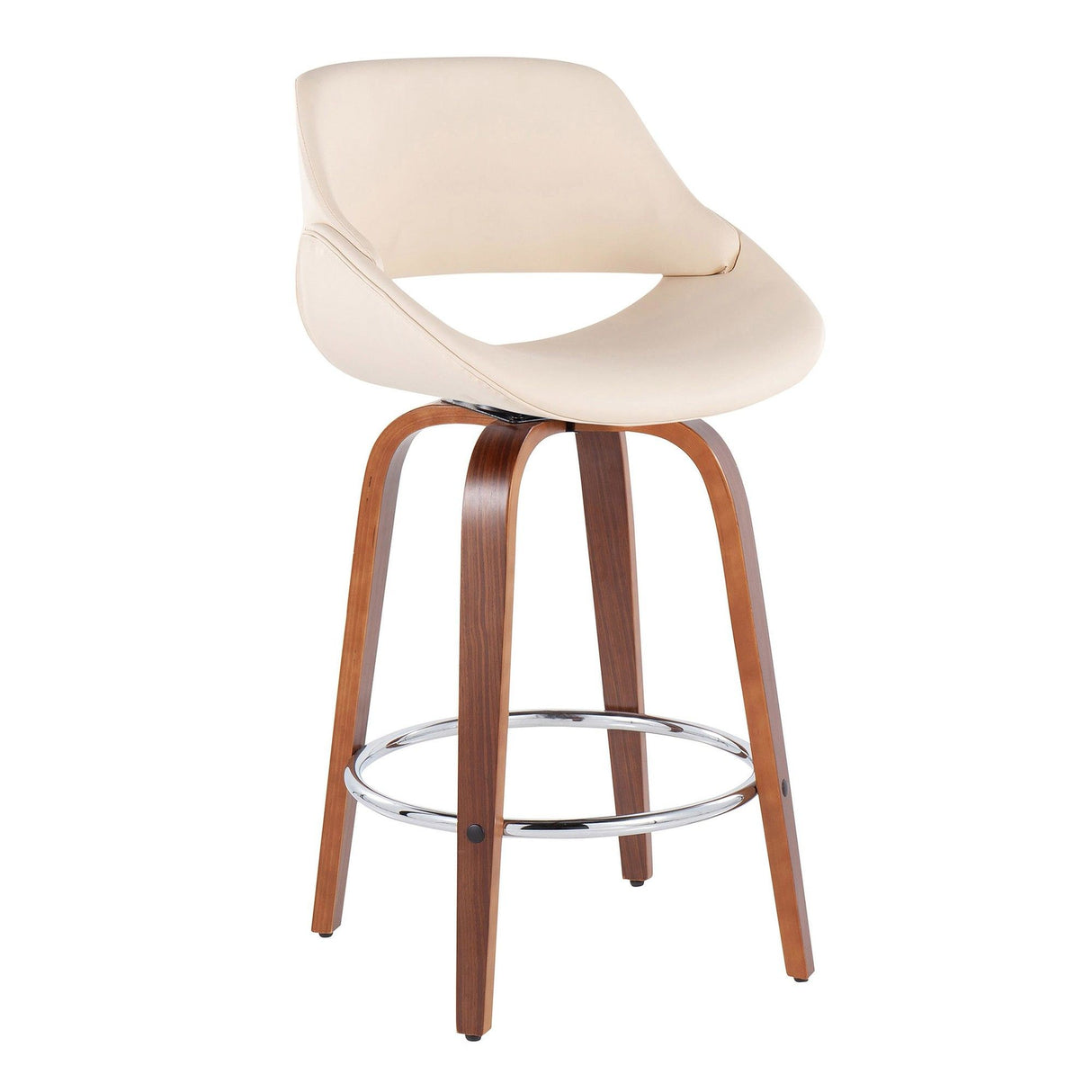 Fabrizzi - Fixed-Height Counter Stool - Round Footrest (Set of 2)