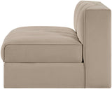 Rummi - Velvet Performance Fabric Upholstered Modular Armless Chair