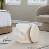 Tahoe - Storage Ottoman - Beige Wool