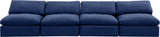 Comfy - Velvet Modular Armless Sofa 4 Seats