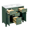 Bathroom Vanity With Sink, Cabinet With 4 Drawers & 2 Soft Close Doors, Rectangular Storage Unit For Bathroom