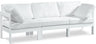 Nizuc - Outdoor Patio 3 Seat Modular Sofa With White Frame