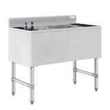 30 in. Commercial Underbar Ice Bin with Siding Lid in Stainless Steel (KM-UIB-1830)