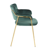 Napoli - Contemporary Chair (Set of 2) - Gold Metal