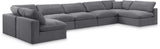 Comfy - 7 Piece Velvet Modular Armless Sectional