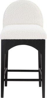 Waldorf - Boucle Stool With Black Legs