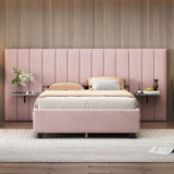 Upholstered Platform Bed With Big Headboard