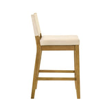Yaneli - Contemporary Natural Wood Counter Height Kitchen Bar Stool
