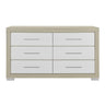 Elsa - 2 Toned And Dresser With Bar Handle And Construction