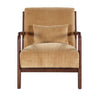 Upholstered Armchair With Back Support Pillow
