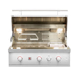 Summerset Quest 36-in 2 Burner Built-In Natural Gas Grill w/ Rear Infrared Burner, Rotisserie Kit, & Drop-In Griddle Plate - QST36-NG