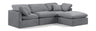 Indulge - Velvet 4 Piece Modular Sectional With Chaise