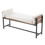 Kari - Farmhouse Bench - Brown Wood