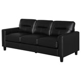 Scotland - Faux Leather Upholstered Track Arm Sofa
