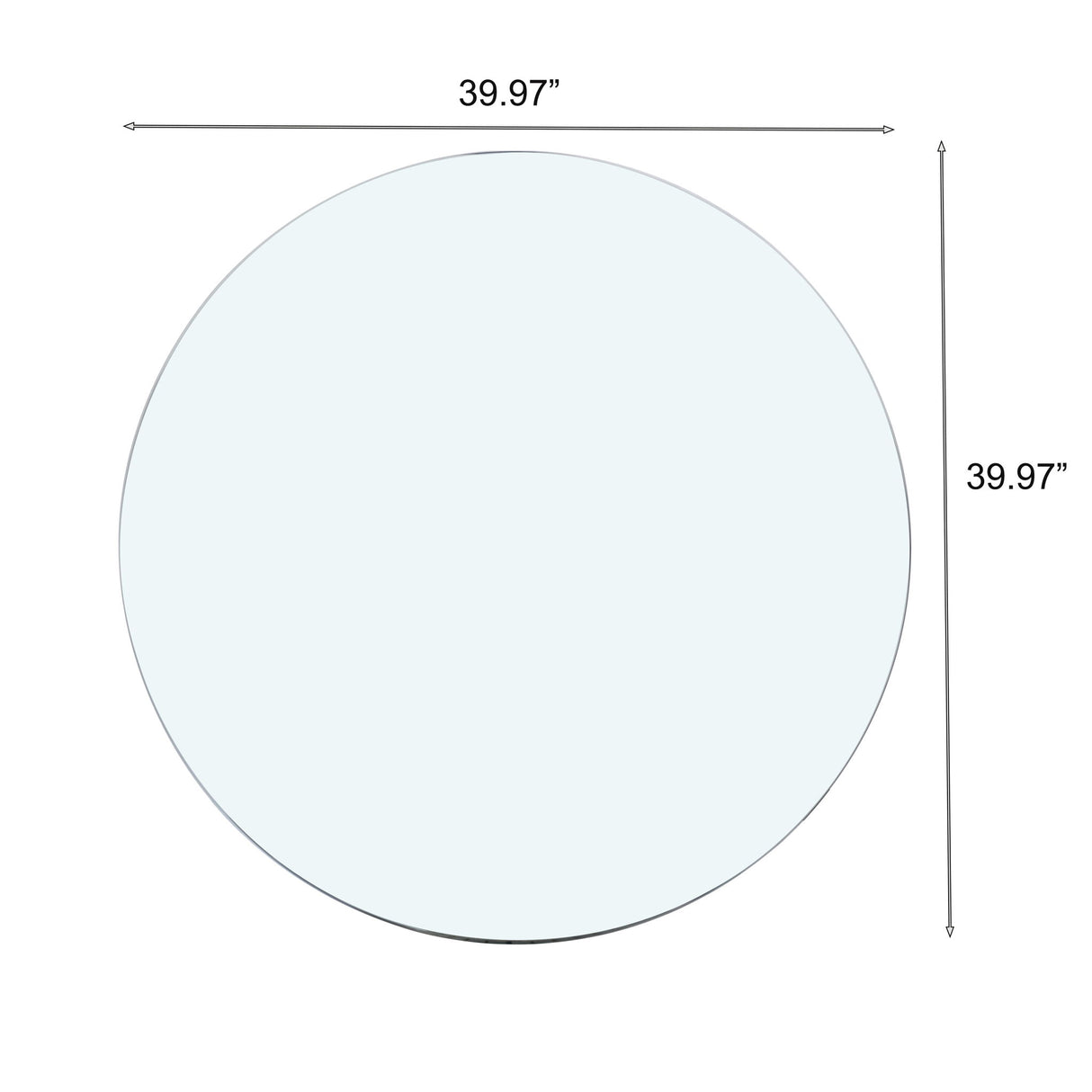 Round Tempered Glass Table Top