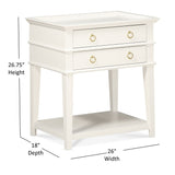 Carmona - 2 Drawer Tray Top Nightstand Pulls