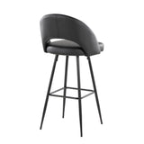 Renee - Upholstered Fixed-Height Barstool (Set of 2) - Black Base