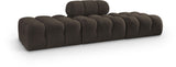 Ames - 3 Piece Boucle Upholstered Modular Sofa With 2 Backless Seats