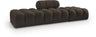 Ames - 3 Piece Boucle Upholstered Modular Sofa With 2 Backless Seats