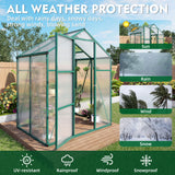 Polycarbonate Walk-In Greenhouse, Raised Base For Outdoor In All Season