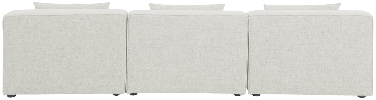 Cube - Linen Modular 3 Seat Armless Sofa
