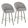 Matisse - Fixed-Height Counter Stool (Set of 2) - Black Metal