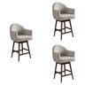 Jaxon - Brown Solid Wood Upholstered 26" Counter Height Swivel Barstool