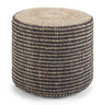 Larissa - Handcrafted Round Braided Pouf