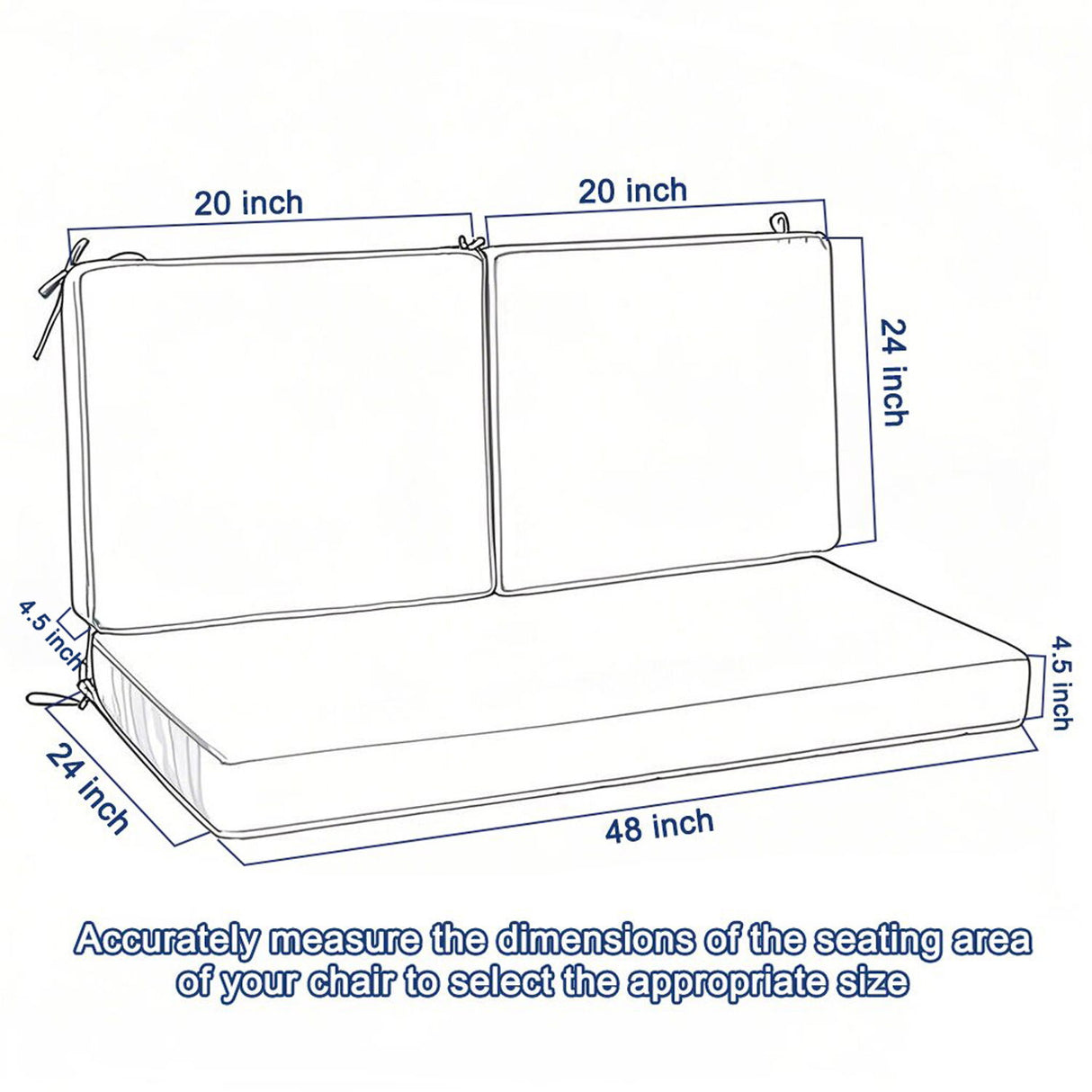 Deep Seat Waterproof Replacement Patio Chair Cushions For Patio Furniture