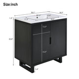 Bathroom Vanity Set With Sink, Combo Cabinet, Bathroom Storage Cabinet, Solid Wood Frame