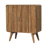 T Bar Ridged Cabinet - Brown