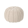 Bordeaux - Knitted Cotton Round Pouf Ottoman And Floor Cushion