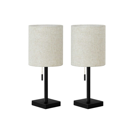 Lighting, Table Lamp, USB Port Included, Nickel, Contemporary (Set of 2)