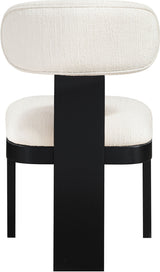 Timbra - Linen Textured Fabric Upholstered Dining Chair (Set of 2) - Black Base