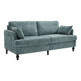Chenille 2 Seater Sofa With LED Light, USB Charging Port, And Storage Bag