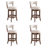 Mystic - Solid Wood Upholstered 26" Counter Height Swivel Barstool