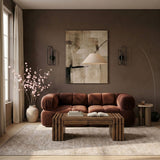 Orin - Velvet Performance Fabric Upholstered 2 Piece Modular Sofa (2 Corner Chairs)
