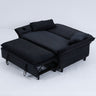 Modern Fabric Multi-Functional Sofa Bed With Adjustable Armrests And Backrests